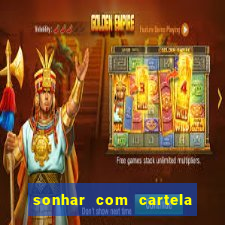 sonhar com cartela de bingo